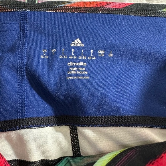 Adidas Womens Training High Rise Multi Color Leggings - Picture 3 of 10